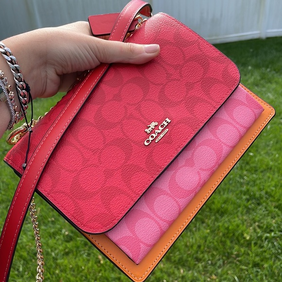 COACH Klare Crossbody In Blocked Signature Canvas - Picture 11 of 13